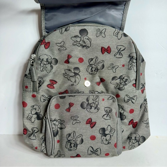 NWT. Disney Minnie Mouse Gray AOP Backpack
Adjustable Shoulder Straps, main image 12